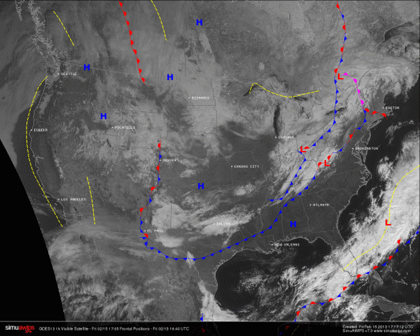 Surface Map and Satellite Friday Morning